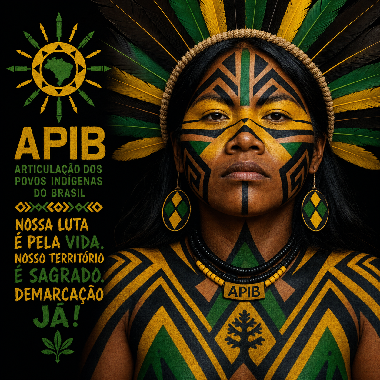 Luta pela Vida (Struggle for Life — Political Body Paint) motif artwork