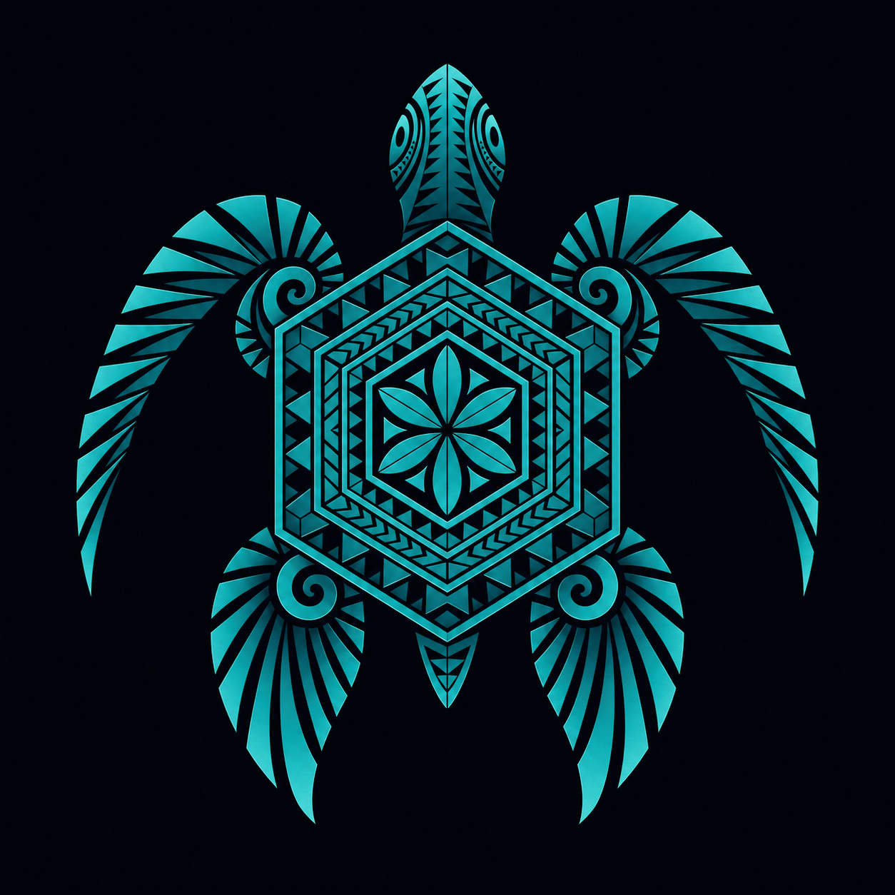 Vonu (Sea Turtle) motif artwork