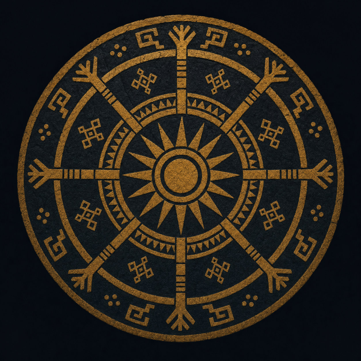 Cuaracy Ra'Angaba (Solar Calendar / Image of the Sun) motif artwork