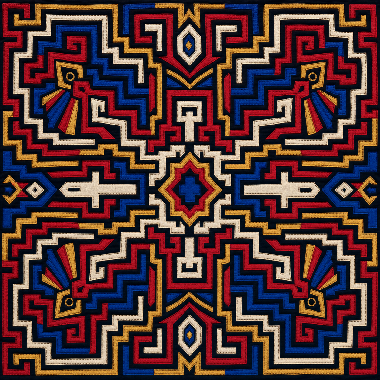 Mola (Guna Reverse Appliqué Panel) motif artwork