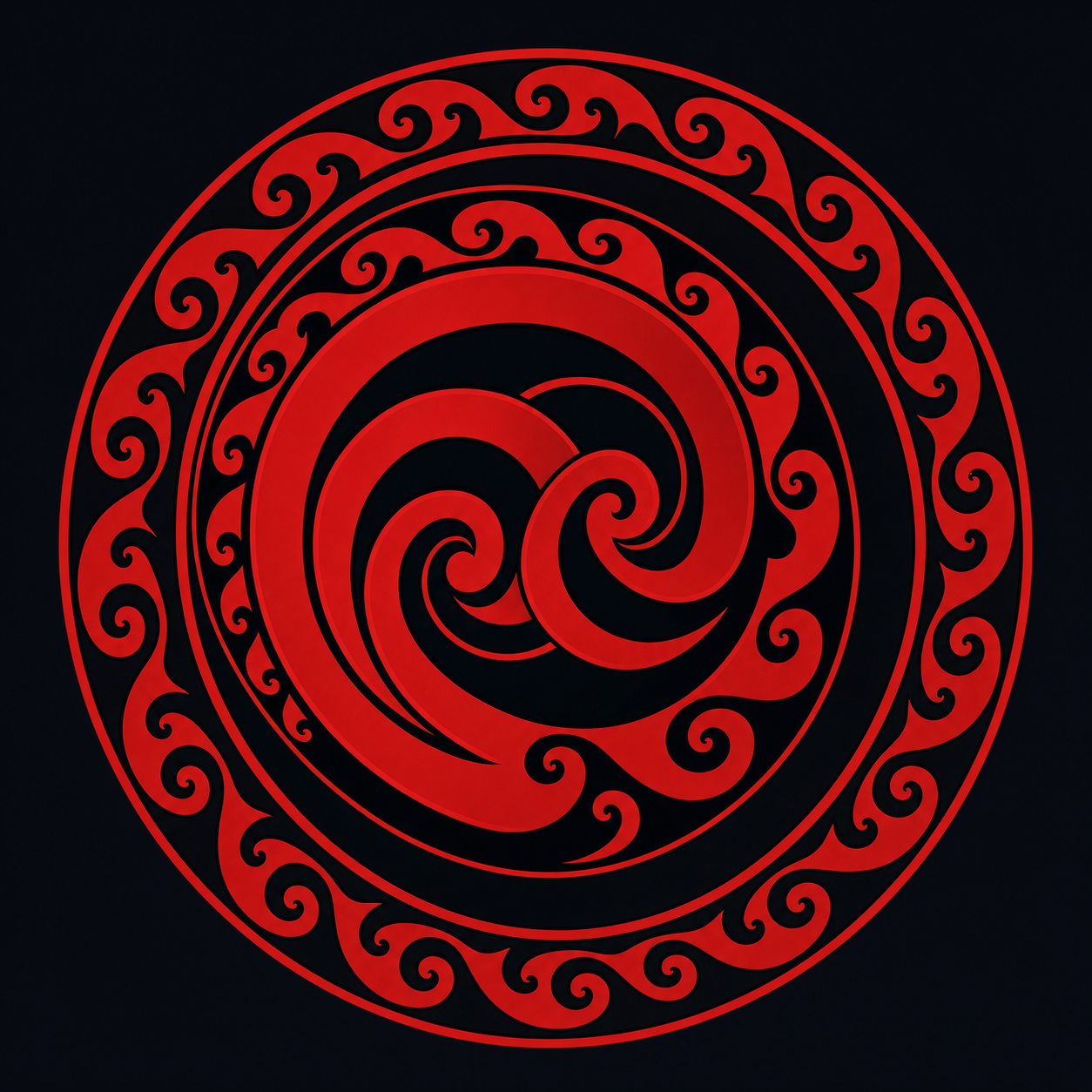 Takarangi motif artwork